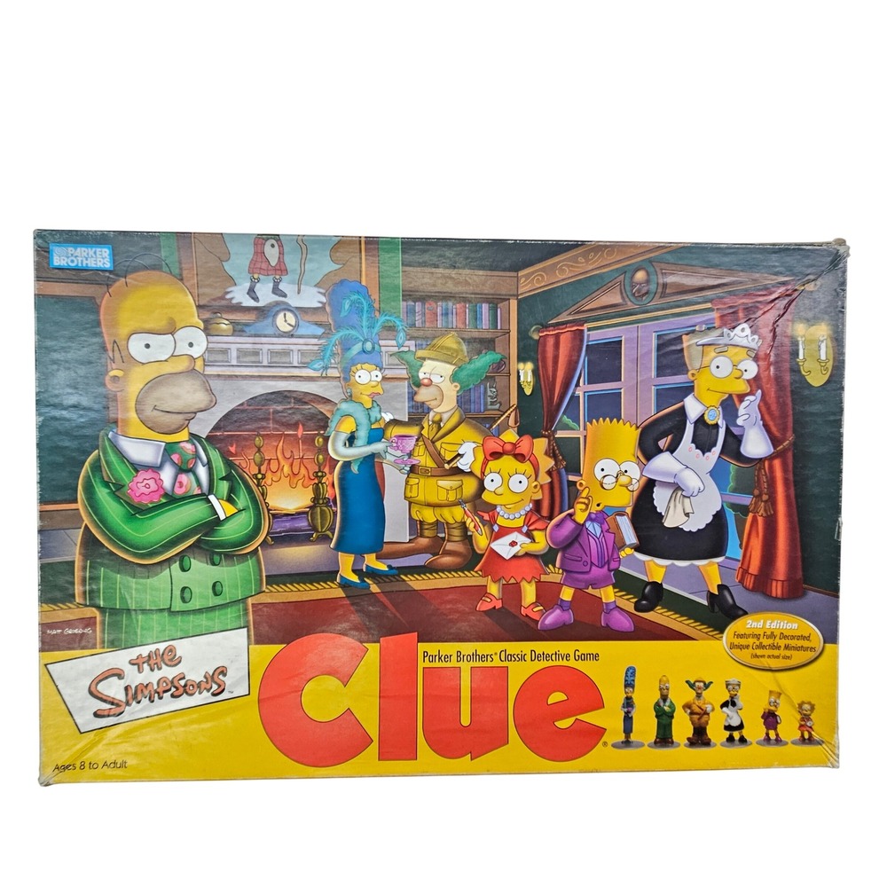 Parker Brothers Clue The Simpsons Kids OS Multi-color 2nd Edition Board Game